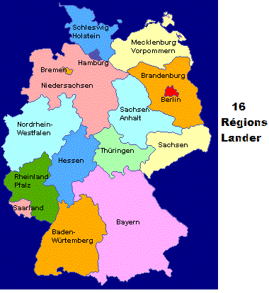 carte allemagne rgions