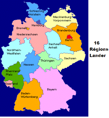 allemagne carte regions