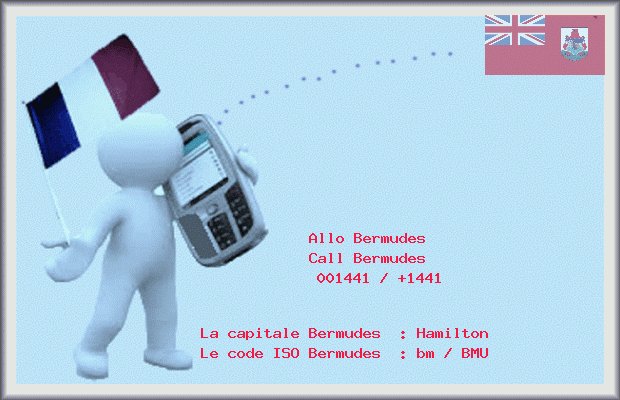 indicatif téléphonique Bermudes en image Bermudes